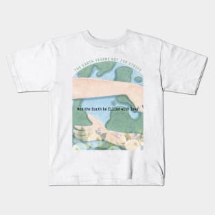 Earth's Embrace: The Floral Melody Design Kids T-Shirt